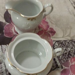 Creamer and sugar bowl set made in Poland